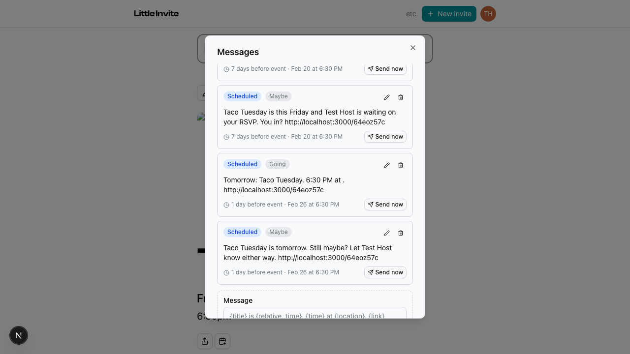 New message form