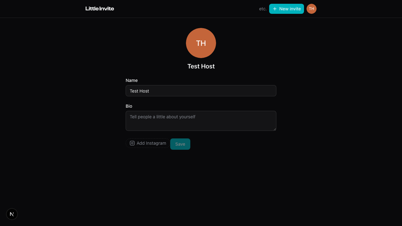 Profile settings